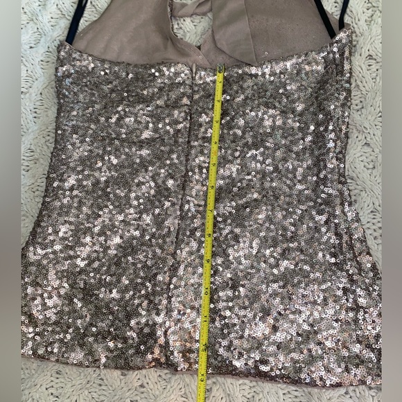 Like New Be-Be Rose Gold Sequin Top - Picture 9 of 11